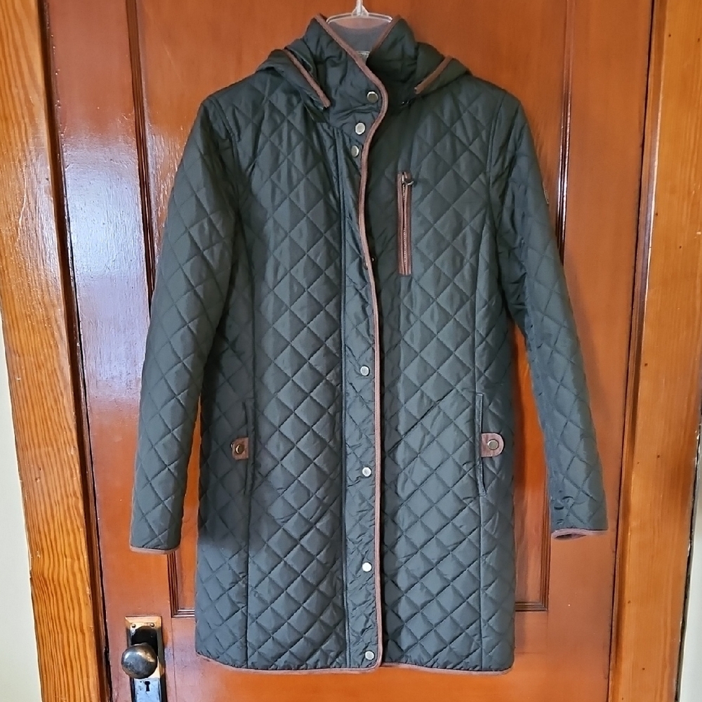 Ralph Lauren Green Quilted Coat - Picture 2 of 8